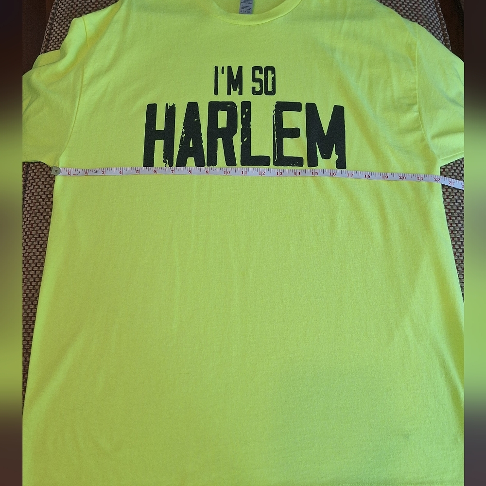Gildan Neon Yellow 'I'm So Harlem' T-Shirt - Picture 9 of 10